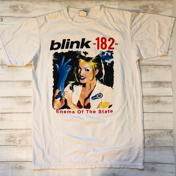 ブリンク182 L バンドTシャツ ロックTシャツ ホワイト
