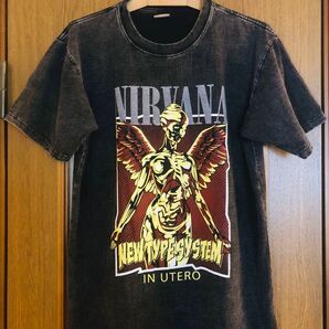 ニルヴァーナ Nirvana IN UTERO L バンドTシャツ ロックTシャツ ブラック