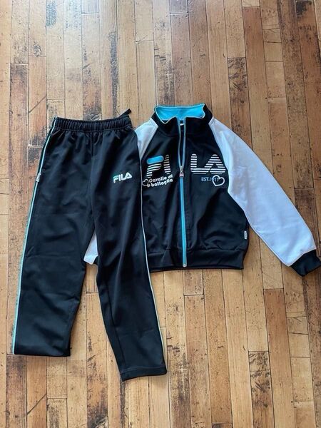 見直し中 ジャージ FILA 上下セット 140 黒