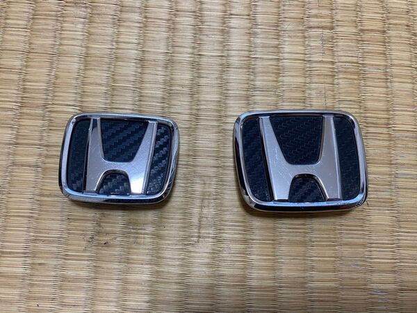 ホンダ ビート E-PP1 純正パーツ 前後エンブレム カーボン柄 中古
