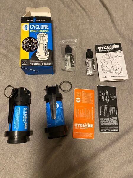 AIRSOFT INNOVATIONS サイクロン ガス グレネード CYCLONE インパクト 2個セット 中古 サバゲ