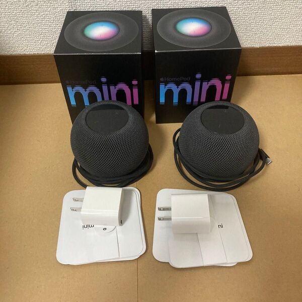【動作確認済み】Apple HomePod mini 本体2台セット アップル ミッドナイト