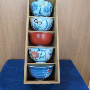 【未使用品】有田焼館山堂 茶碗5客