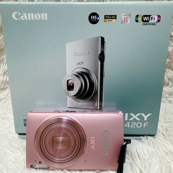 【美品】Canon IXY 420F ピンクデジカメ 箱 付属品多数付き IXY キャノン コンパクトデジタルカメラ デジカメ