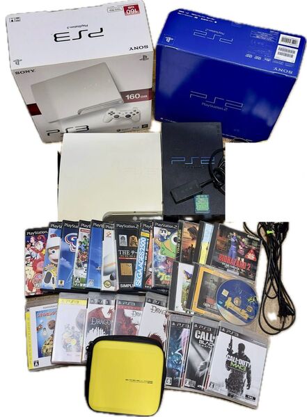 PS2 (SCPH-50000) PS3 (CECH-2500A) 本体 PS1〜3 ソフト HDMIアダプター メモリーカード