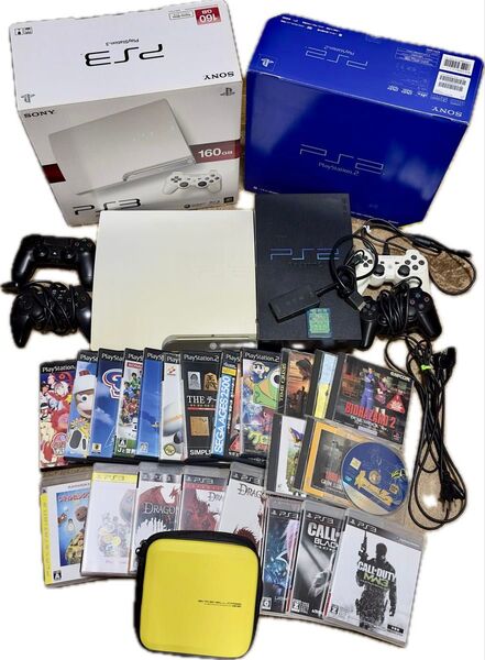 PS2 (SCPH-50000) PS3 (CECH-2500A) 本体 PS1〜3 ソフト HDMIアダプター メモリーカード