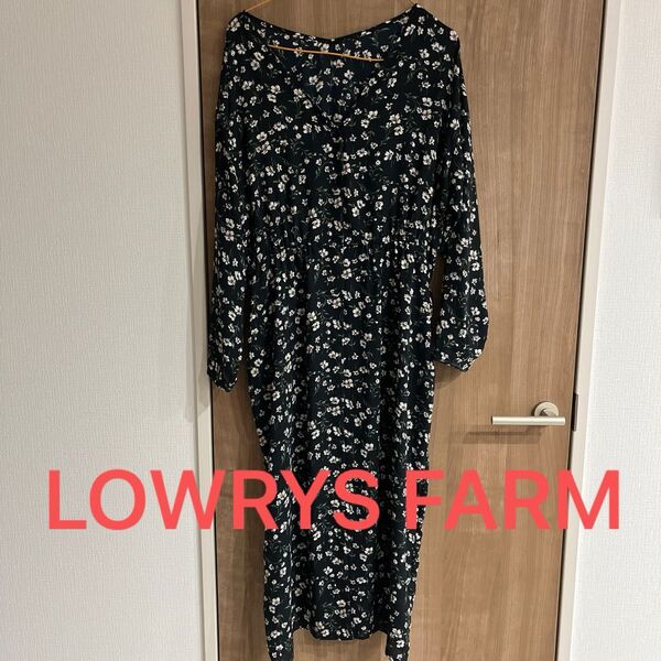 LOWRYS FARM ローリーズファーム 花柄シャツロングワンピース Lサイズ