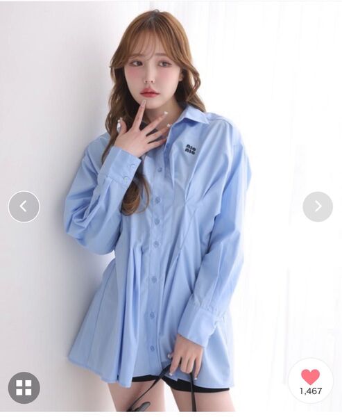 【新品未使用】NICE CLAUPバックレースアップシャツチュニック
