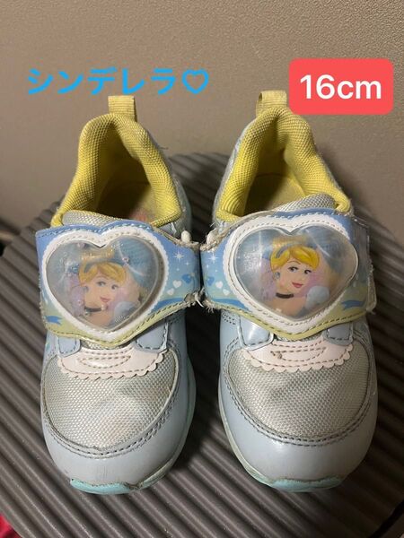【ムーンスター】スニーカー ディズニー シンデレラ 16cm ※光りません