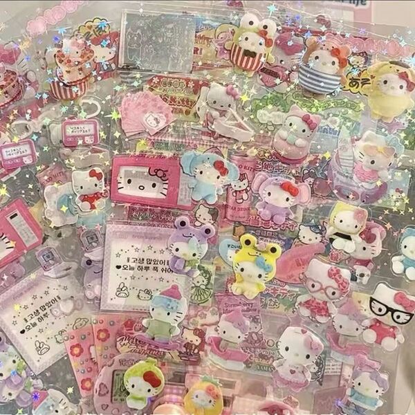キティ ホログラムシール 5枚セット