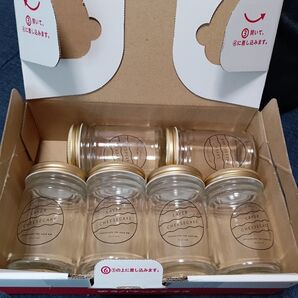空き瓶◆蓋付きガラス瓶◆6個セット◆スイーツ◆食品保存◆キャンドル