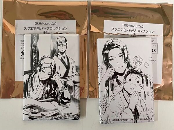 薬屋のひとりごと スクエア缶バッジ 壬氏 猫猫