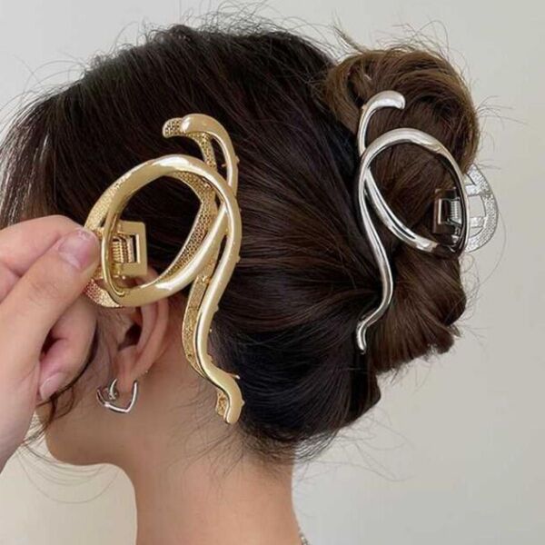 ゴールド シルバー ヘアクリップ ヘアアクセサリー 韓国 髪留め 髪飾り バンスクリップ