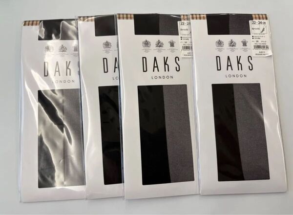 DAKS ダックス 日本製 クルーソックス パンストソックス 丈夫なDCYシアーサポート つま先補強 靴下 ストッキング 4足