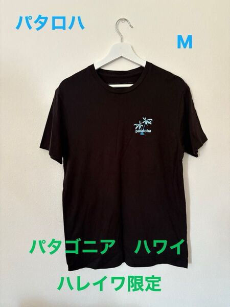 pataloha patagonia パタロハ パタゴニア ハワイ ハレイワ限定 Tシャツ 半袖 ブラック Mサイズ Lサイズ相当
