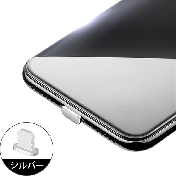 限定特価 iPhone iPad AirPodsライトニング コネクタカバー コネクタキャップ 充電口 保護キャップ シルバー