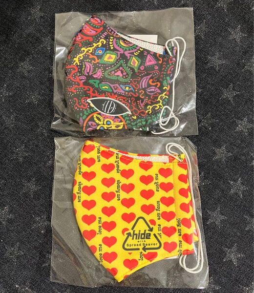 hide ファッションマスク イエローハート ペイズリー