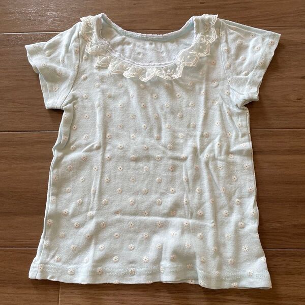 肌着 半袖Tシャツ キッズ レース 100 綿100%