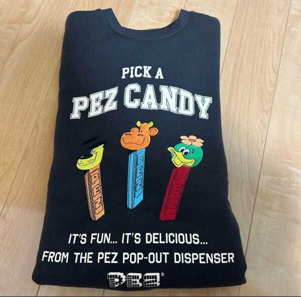 新品未使用 PEZ ペッツ 裏起毛 刺繍トレーナー Lサイズ