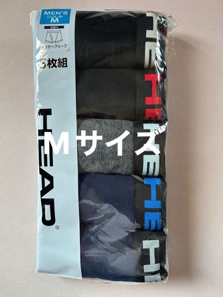 HEAD メンズ ボクサーブリーフ 前開き Mサイズ 5枚セット 綿混素材