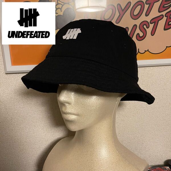 古着 アメリカン 帽子 ハット バケット UNDEFEATED アンディフィーテッド サファリ アウトドア ロゴ プリント フリー