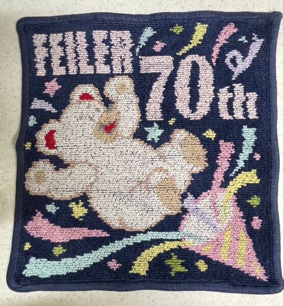FEILER フェイラー 70th 記念 タオルハンカチ ネイビー リーベ君 廃盤品