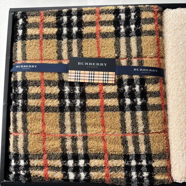 BURBERRY バーバリー バスタオル ノバチェック ブラウン 未使用