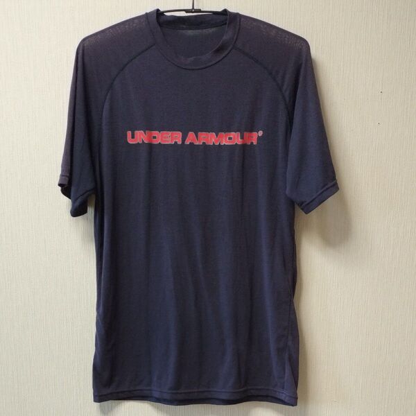 UNDER ARMOUR 半袖Tシャツ ネイビー L?
