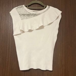 ミッシュマッシュ MISCH MASCH フリルノースリーブ ニットトップス
