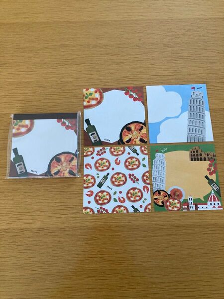 おすそわけ 古川紙工 ロフト 世界旅行 メモパッド イタリア 4柄×5枚=20枚 おまけ4枚付き