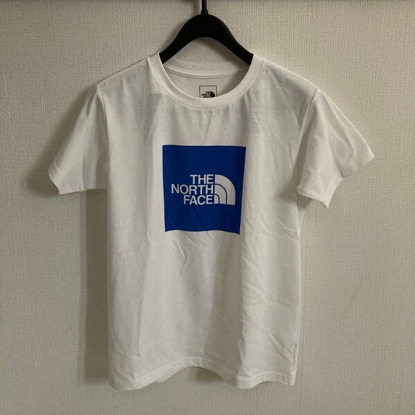 THE NORTH FACE 半袖Tシャツ スクエアロゴ ホワイト ブルー 150サイズ