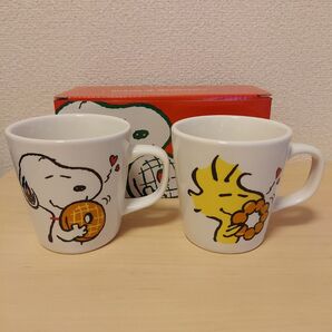 PEANUTS マグカップ ミスタードーナツ ミスド スヌーピー ウッドストック 陶磁器 2点セット