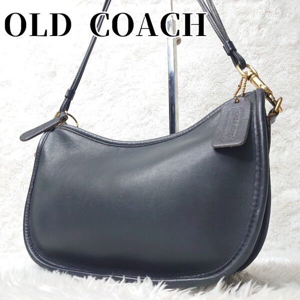 【希少】OLD COACH オールドコーチ ショルダーバッグ ワンショルダー ハーフムーン 80年代 USA製 肩掛け