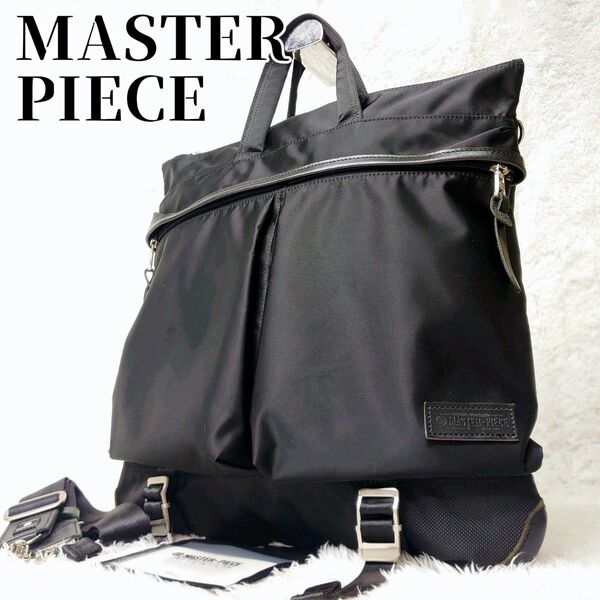 【未使用級】現行 MASTER PIECE マスターピース Lightning ヘルメットバッグ L 2way ブラック
