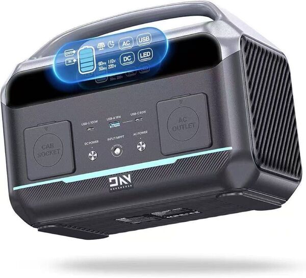 ポータブル電源 大容量 307.2Wh 600W 100Vコンセント USB 蓄電池 アウトドア キャンプ 防災 停電 非常時