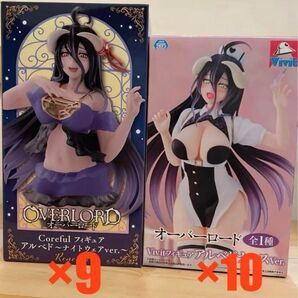 アルベドCorefulフィギュア ナイトウェアVer.9個とVivitフィギュア ナースVer.の10個 計19個セットです。