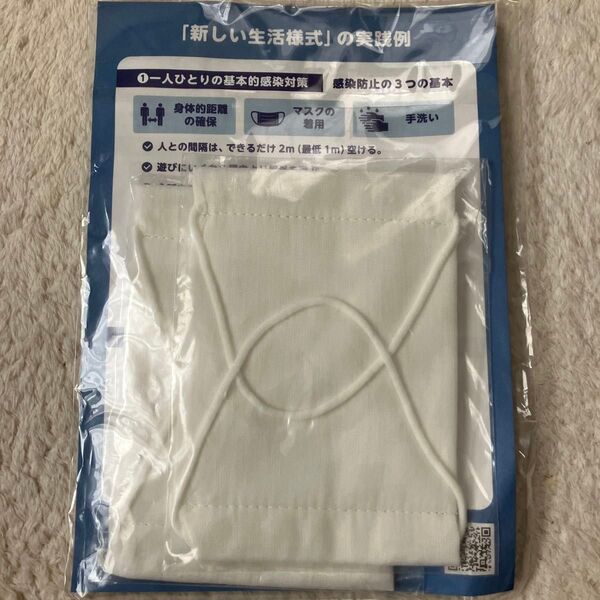 アベノマスク 2枚セット 布マスク 個包装 ガーゼマスク 新品未開封 未使用 小さめサイズ 大人用 子供用 給食マスク 白