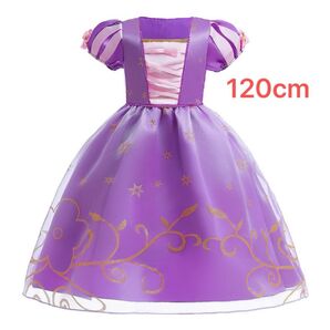 プリンセスドレス キッズドレス 女の子 120cm パープル コスプレ