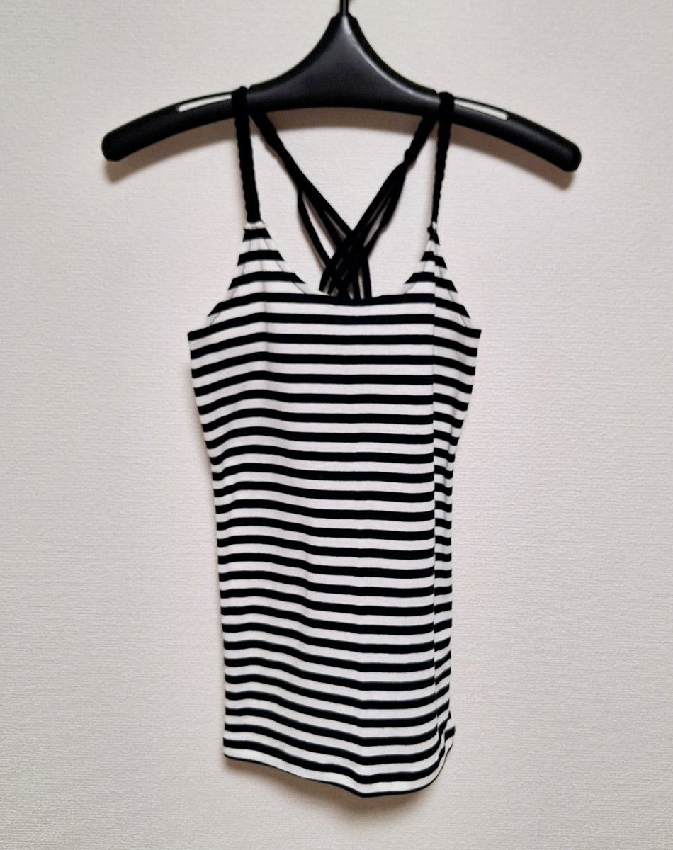 OZOC ボーダー キャミソール 編み込み 