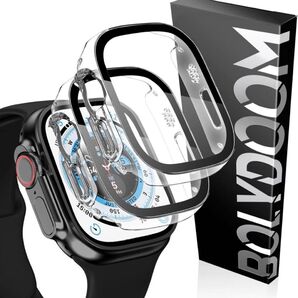Apple Watch Ultra 液晶保護フィルム 二重構造 日本旭硝子材 耐衝撃 一体感 49mmClearマット枠2個