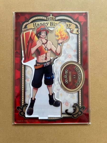 ワンピース ONE PIECE エース 誕生日 アクリルスタンド 麦わらストア アルファベット アクスタ
