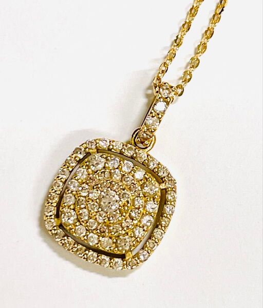 ☆K18 ダイヤ0.40ct付きペンダントネックレス 44cm☆