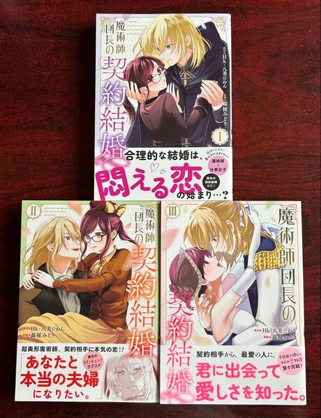 「魔術師団長の契約結婚」全3巻(Hk/原作、八美☆わん/原作、森柾みどり/漫画、ガンガンコミックスONLINE)