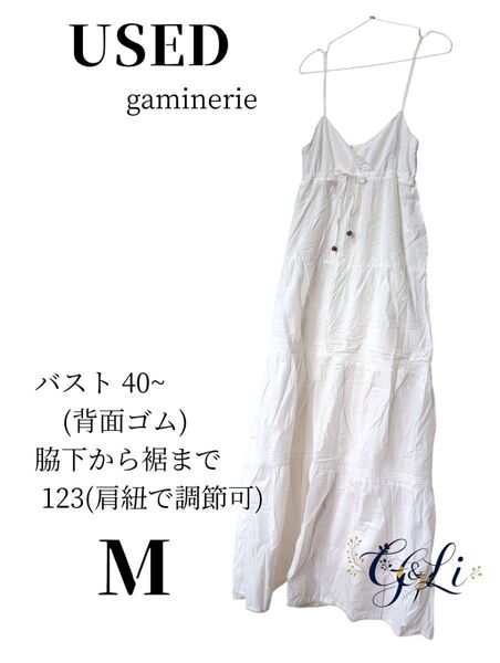 USED gaminerie キャミロングワンピース M