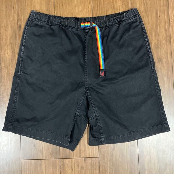 レア グラミチ Gショーツ 虹色ベルト ショートパンツ ハーフパンツ NN LG レインボー G-SHORT 黒 ブラック