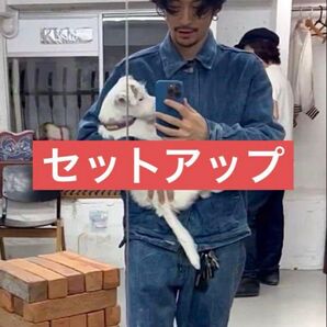 セットアップ SELVEDGE FADED LIGHT DENIM オーラリー