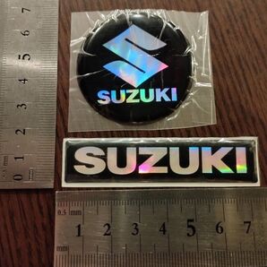 SUZUKIステッカー 2枚セット バイクステッカー 立体ステッカー 防水強反射 スズキ ホログラム カーステッカー