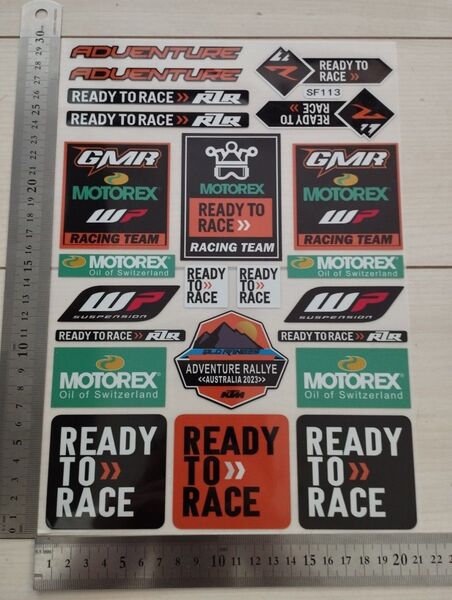KTMステッカー 1シート分 バイクステッカー レーシングステッカー ヘルメット KTM 防水