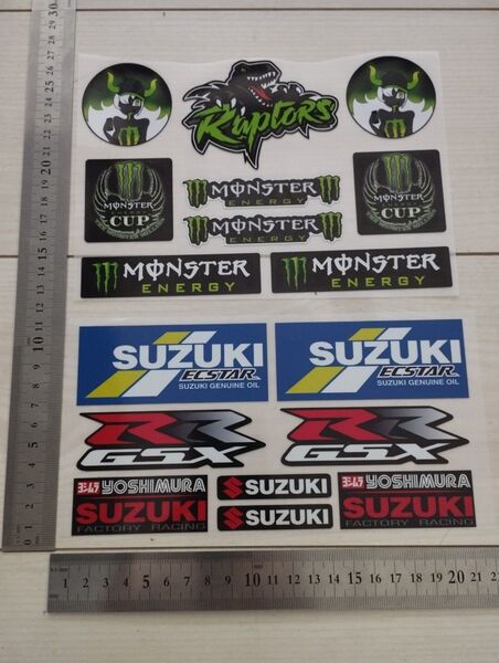 SUZUKIステッカー 2シート分 防水 バイクステッカー motoGP レーシングステッカー モンスターエナジー