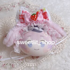 おまんじゅう ヘッドドレス *いちごぴんく×ぴんくたれうさ*